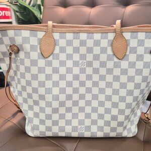 Louis Vuitton Neverfull Tote MM Damier Azur-NO POCHETTE